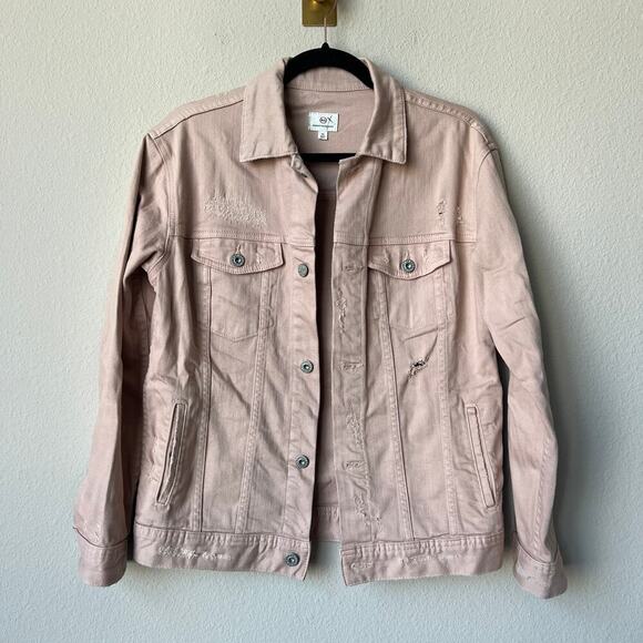 AG Adriano Goldschmied Nancy Denim Jacket in Years Weathered Rosy Rouge Size XS - Picture 2 of 7